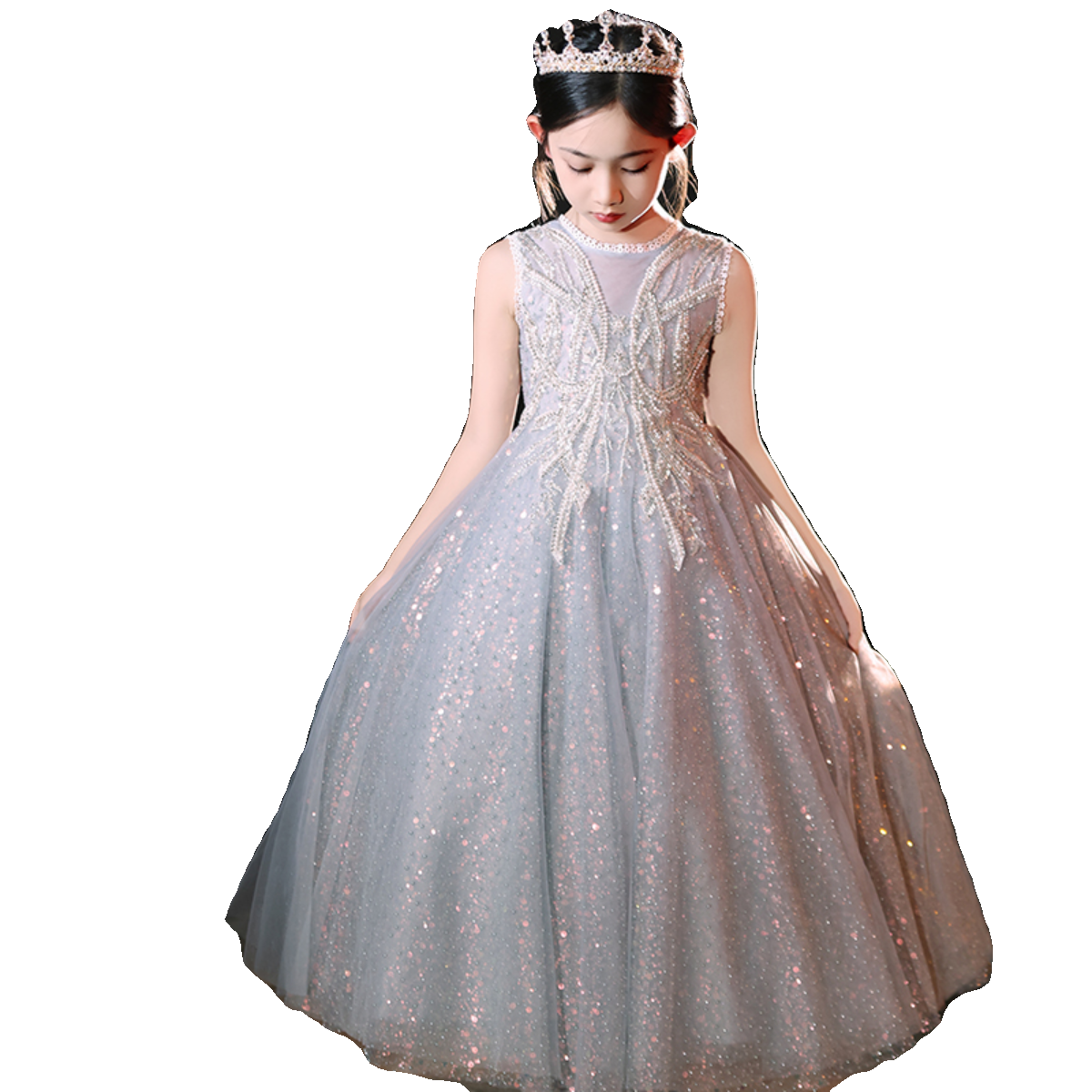 儿童晚礼服公主裙高端女童钢琴演出服花童蓬蓬纱小孩主持花童婚纱,淘宝优惠券,粉丝福利购,淘宝优惠卷