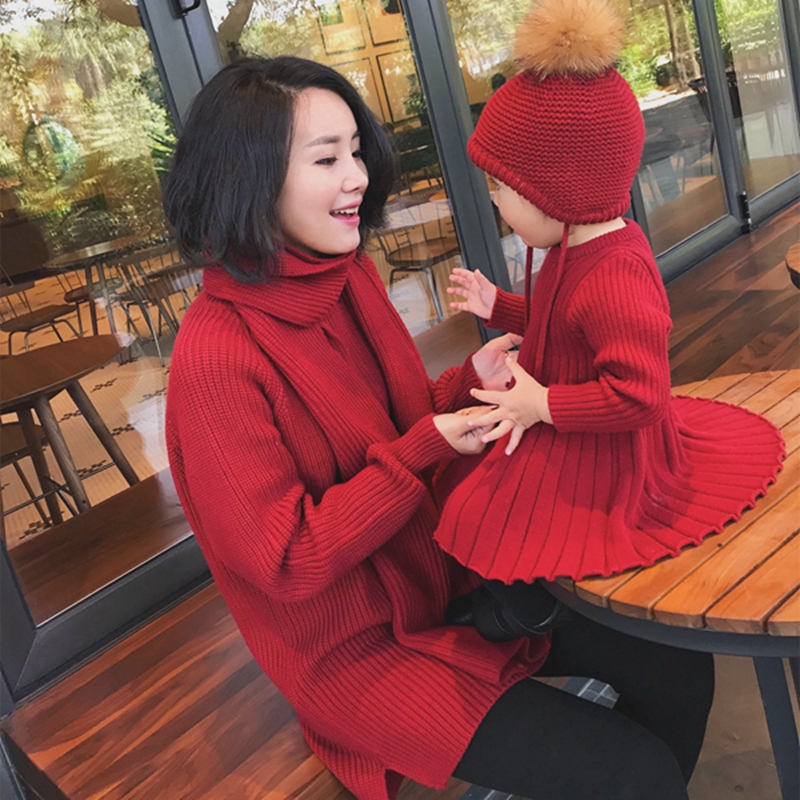 辰辰妈婴童装一家三四口家庭亲子装冬装婴儿连衣裙过年红色毛衣潮 辰辰妈婴童装一家三四口家庭亲子装冬装婴儿连衣裙过年红色毛衣潮