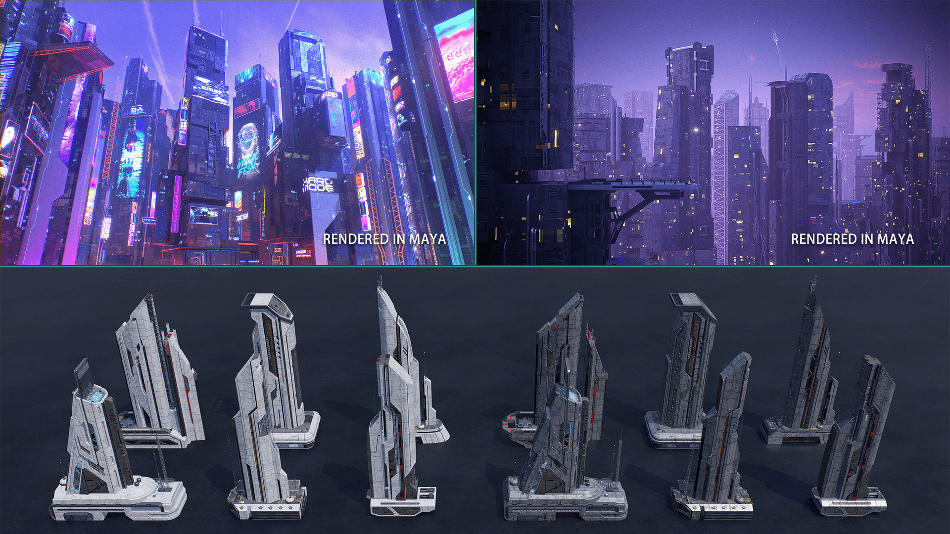 UE4虚幻5 Scifi Cyberpunk Futuristic building Bundle 赛博 - 图1