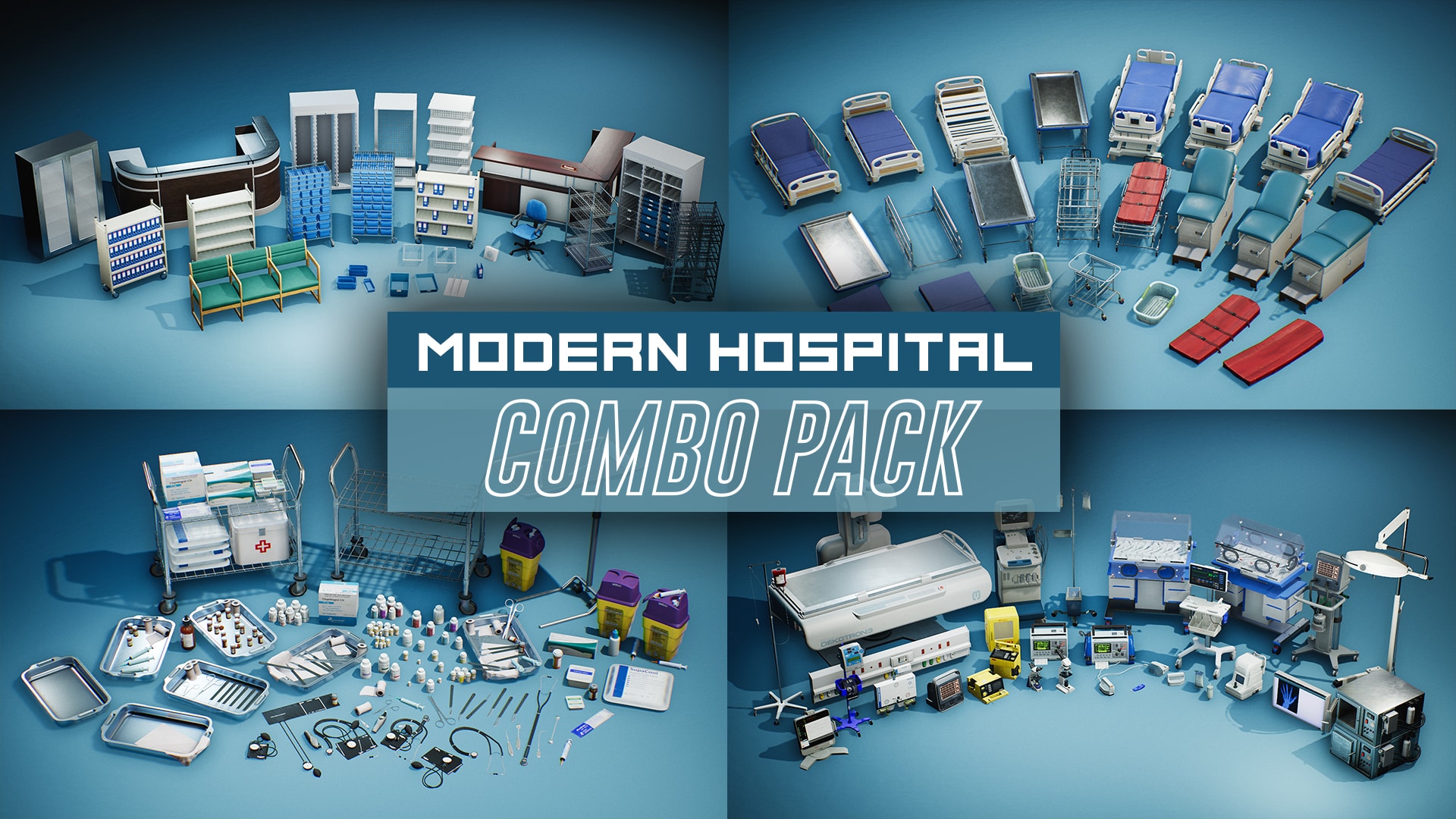 UE4虚幻5 Hospital - COMBO Prop Pack (VOL 1-6) 医院医疗用品道 - 图2