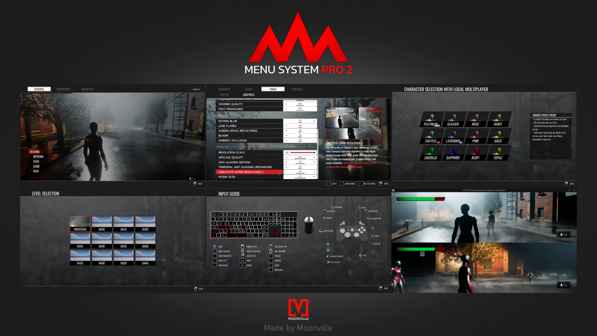 UE4虚幻5.4 Menu System Pro by Moonville最新版游戏菜单蓝图-图2