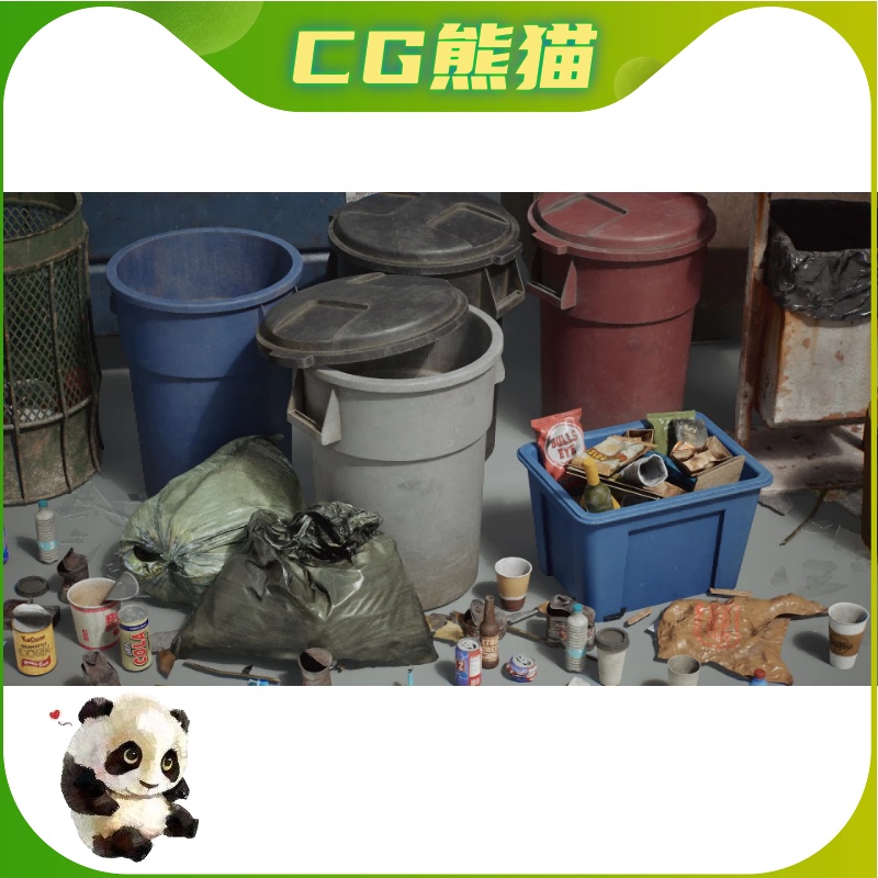 UE5虚幻5 Trash VOL.1 - City Streets 城市街道垃圾废品道具模型 - 图2