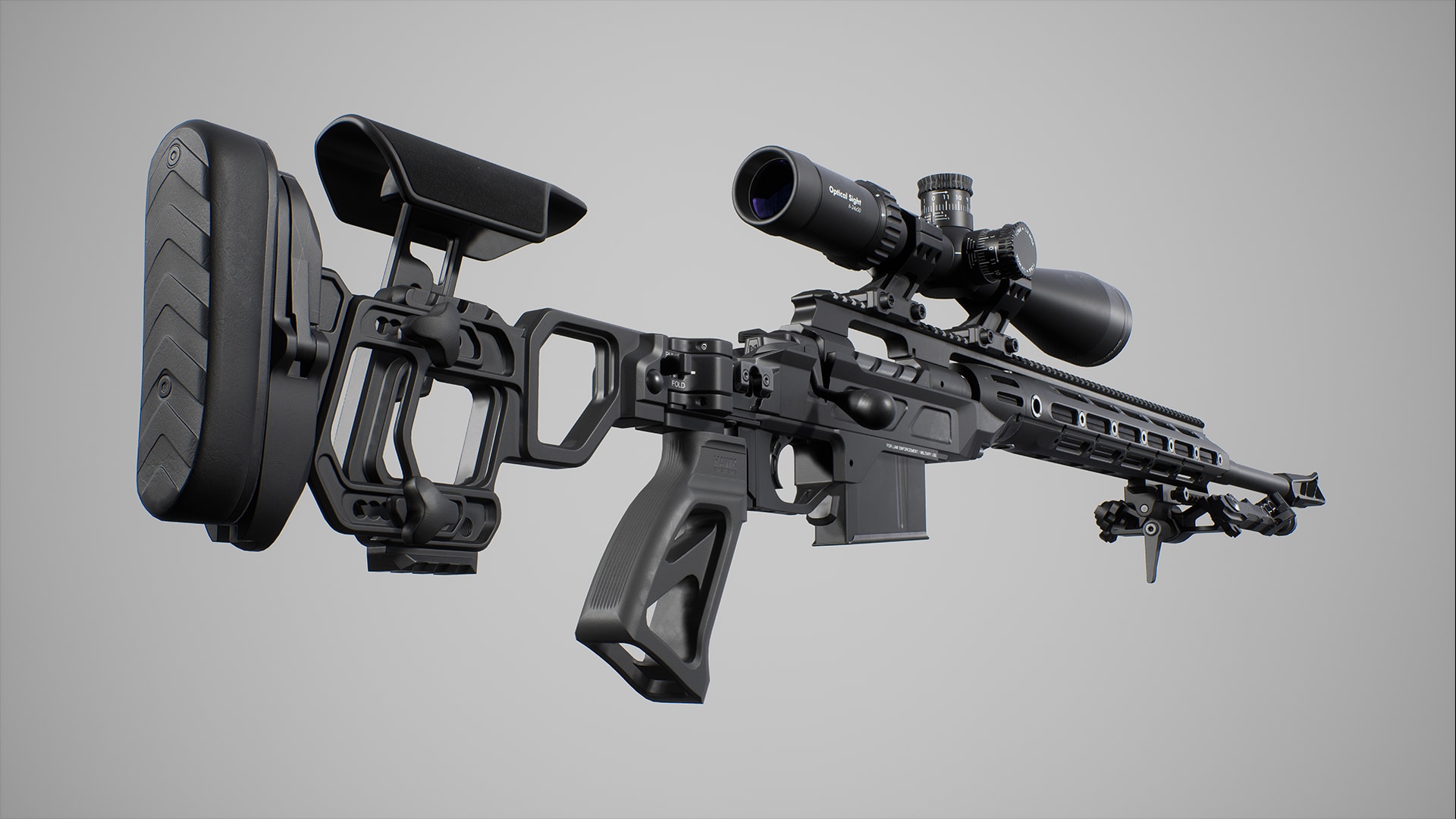 UE4虚幻5 Precision Sniper Rifle精密狙击步枪武器模型带动画-图0