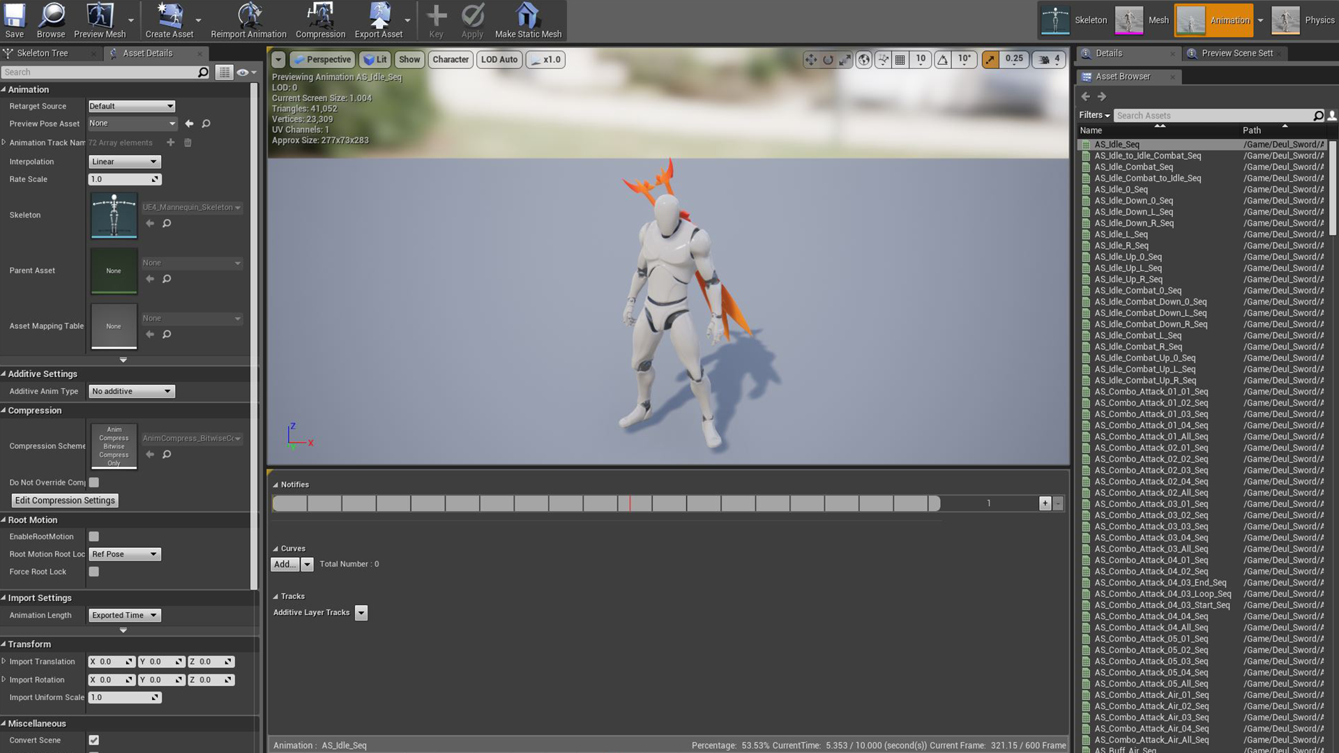 UE4虚幻5 Dual Sword Animation Pack 人物双剑战斗动画包 - 图0