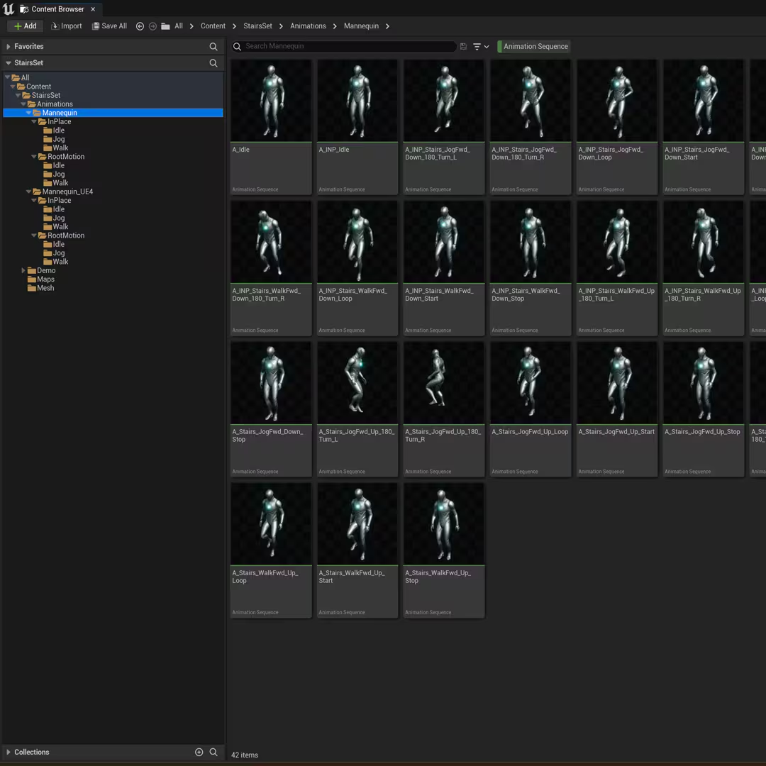 UE5虚幻5 Stairs Set 人物角色爬楼梯上楼下楼上下楼梯动画包,淘宝优惠券,粉丝福利购,淘宝优惠卷