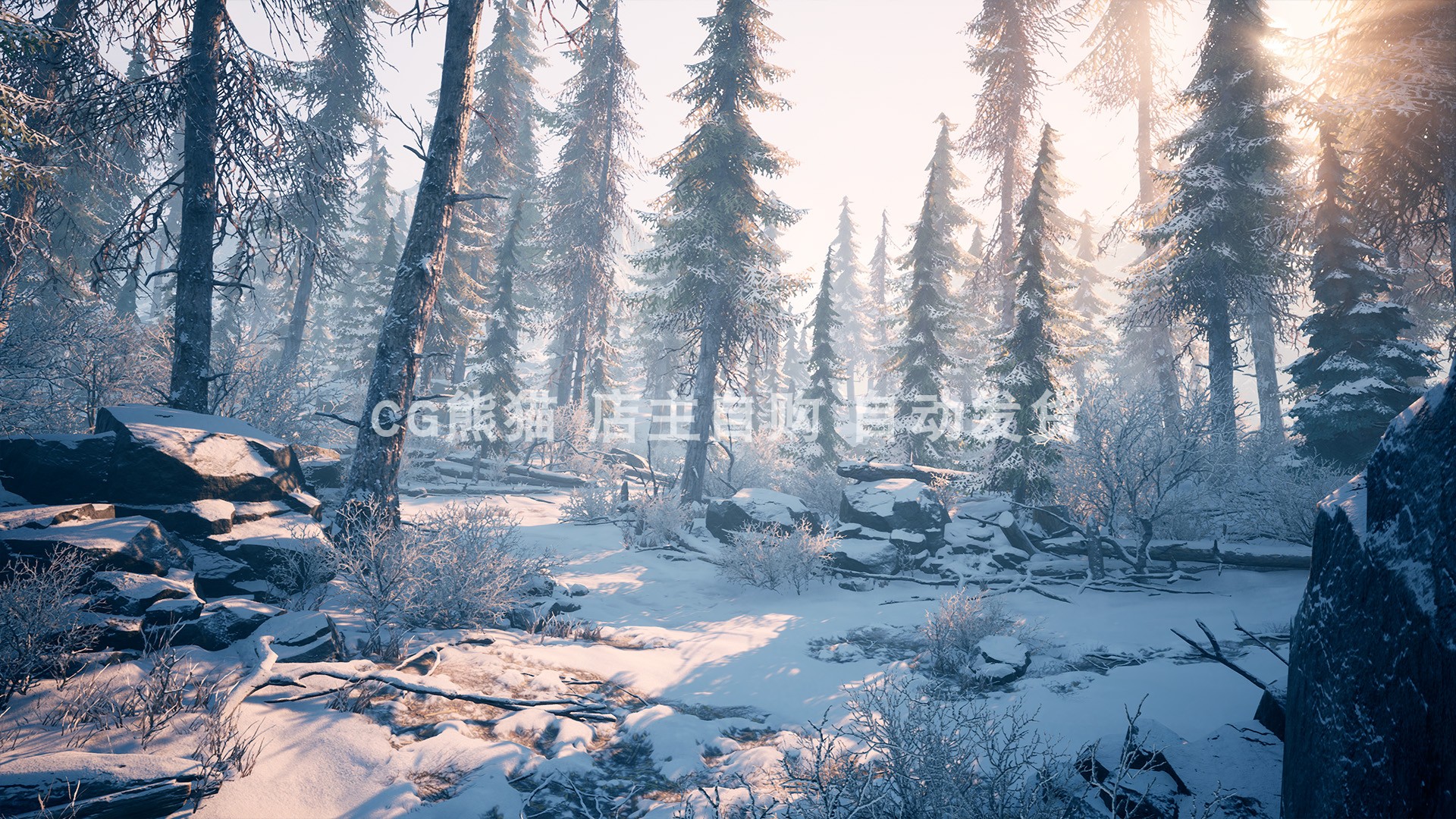 UE4虚幻5 Winter Environment - Nature Pack 冬季自然雪景场景 - 图1