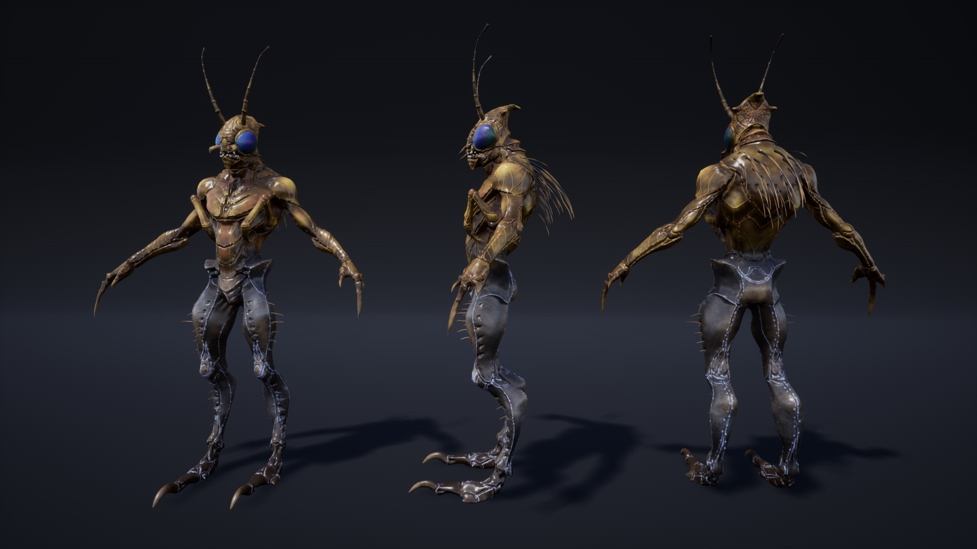 UE4虚幻5 Creatures Insects Pack 昆虫怪物角色模型带骨骼 - 图1