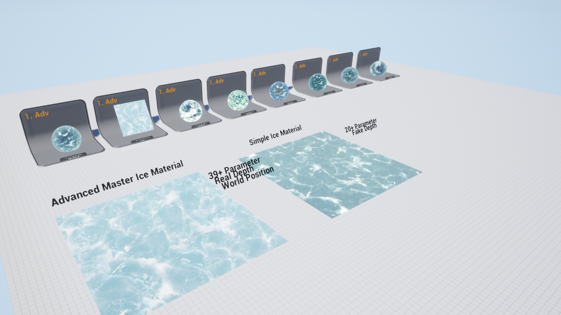 UE4虚幻5 Customizable Ice Material Pack 可自定义冰材质 - 图0