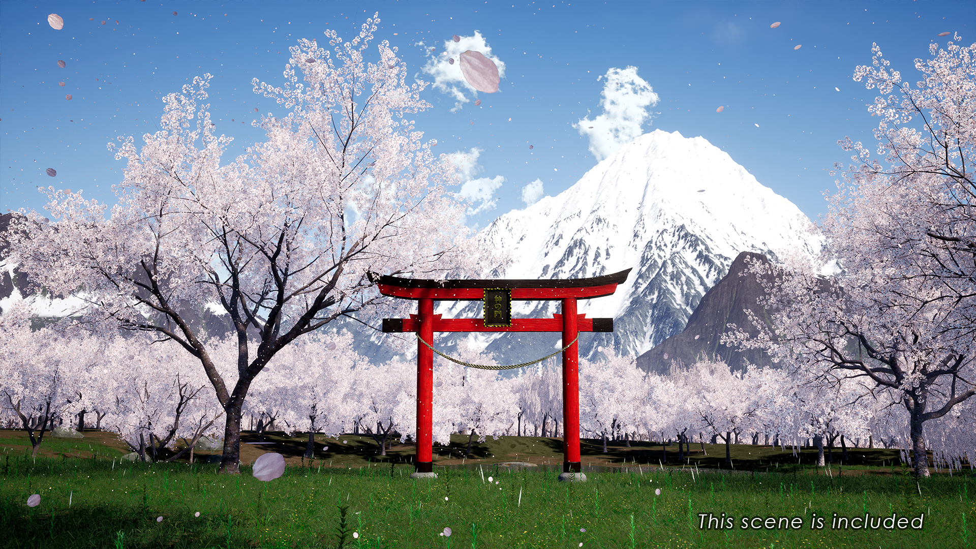 UE5虚幻5 CHERRY TREE - SAKURA 樱花树樱花梦幻场景 - 图2