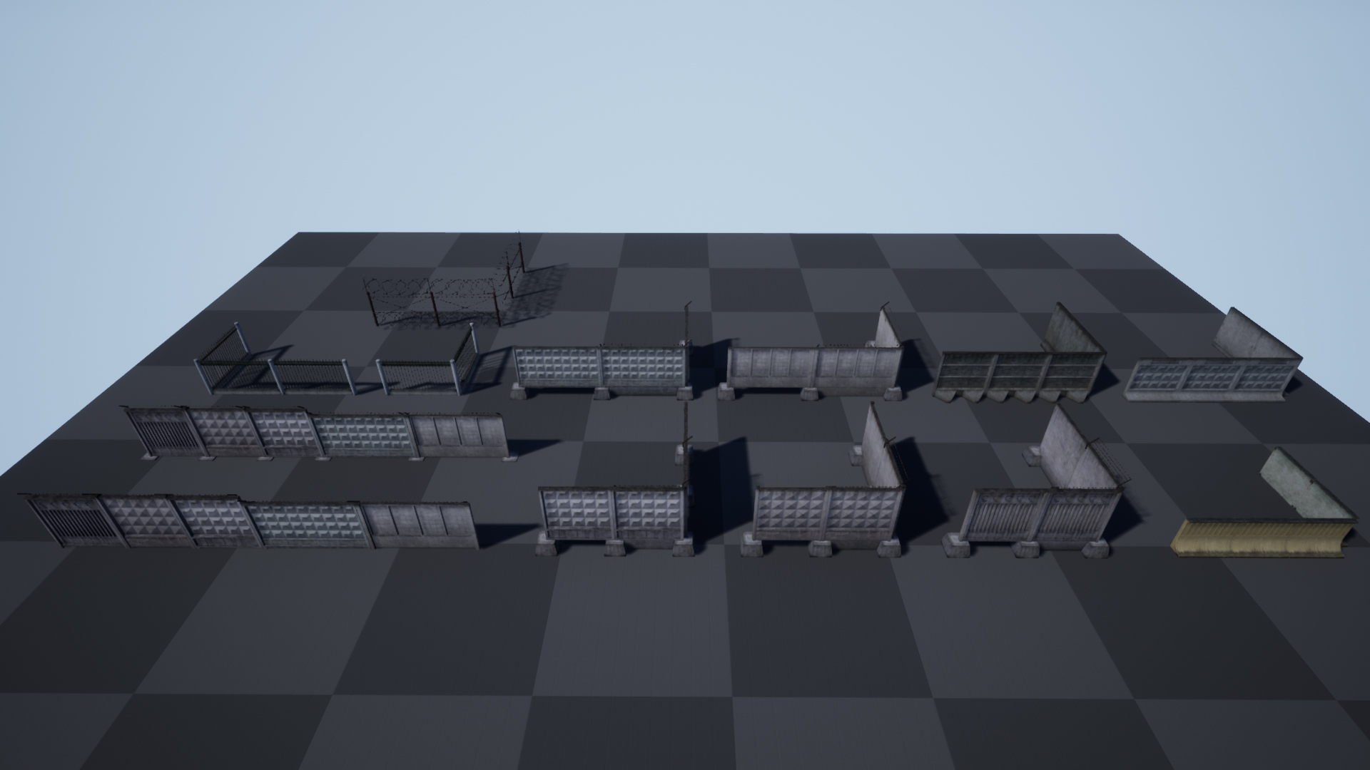 UE4虚幻5 Modular Concrete and Metallic Fence Pack 金属栅栏 - 图2