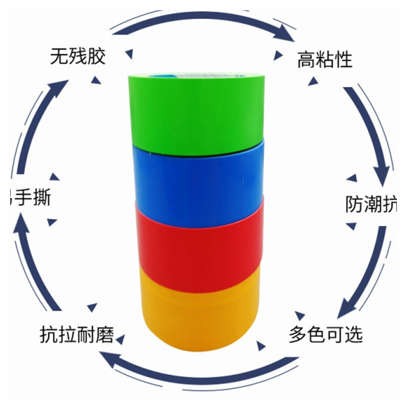 惠伦地毯布基胶带瓷砖大理石水泥地双面红黄灰蓝绿紫黑白布无残留 - 图3