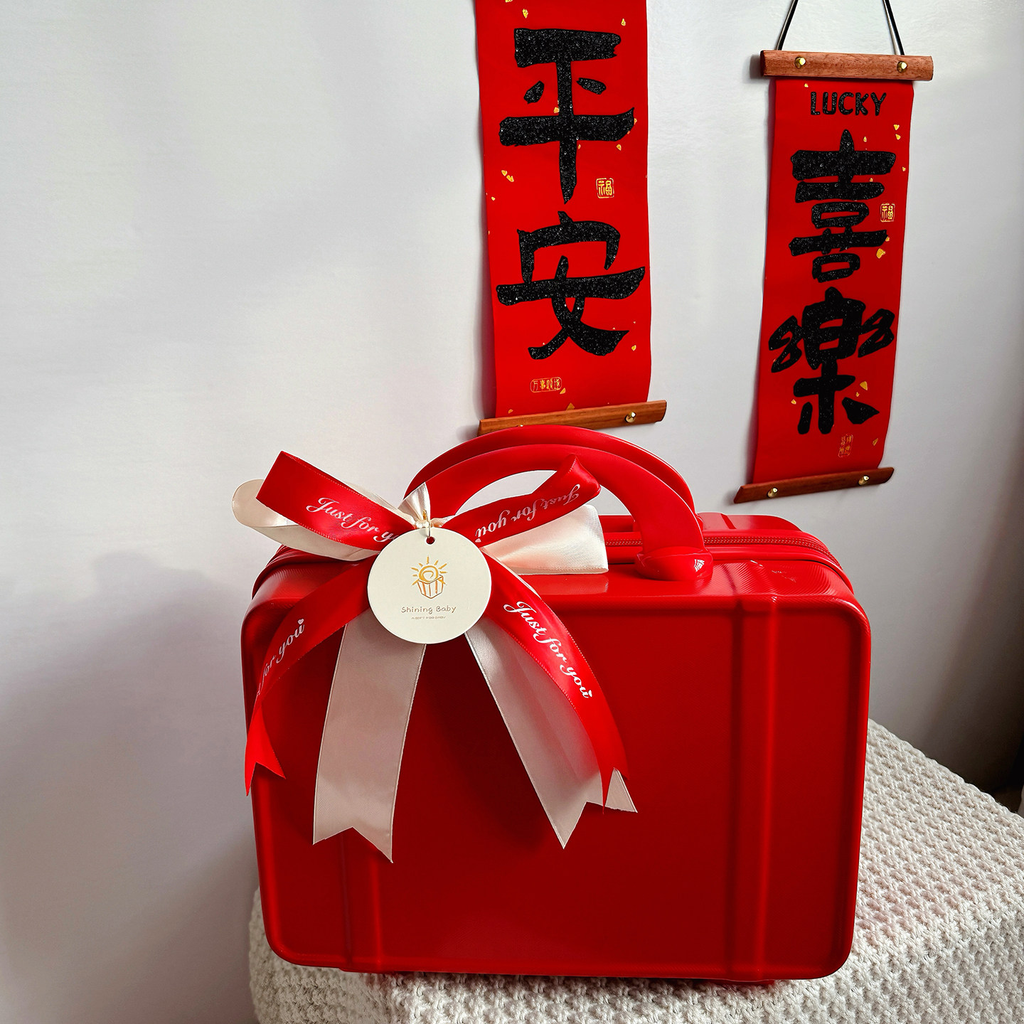 婴儿礼盒新生儿春秋季衣服套装新款红色满月服周岁百天送礼高档,淘宝优惠券,粉丝福利购,淘宝优惠卷