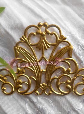diy黄铜镂空手作风步摇金属片