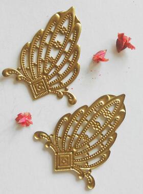 黄铜打底花片手工DIY饰品配件