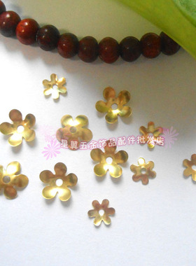 花托 黄铜迷你光面小花  DIY手作材料小花瓣 金属单瓣花朵小装饰