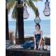 Sun Yaqiao Denim Art Summer ສິ້ນກະໂປງ A-Line Slit Denim Skirt ຍາວເຄິ່ງ