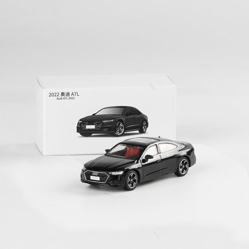 霍希奥迪A7L A8L小汽车模型 全合金 1:64 仿真 A7 A8收藏摆设 - 图1