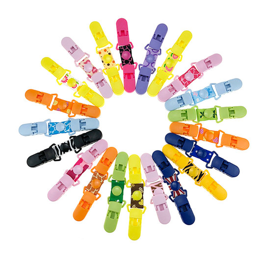 宝宝手帕防掉夹小童口水巾防丢链手绢/帽子随身固定夹短款3条包邮