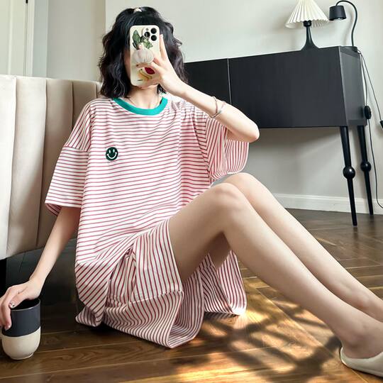 Pajamas women's pure cotton summer wearable home wear set