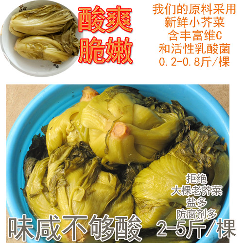 广西乳酸菌酸菜发酵3斤农家自制 非土坑酸菜鱼酸菜 腌芥菜下饭菜 - 图1