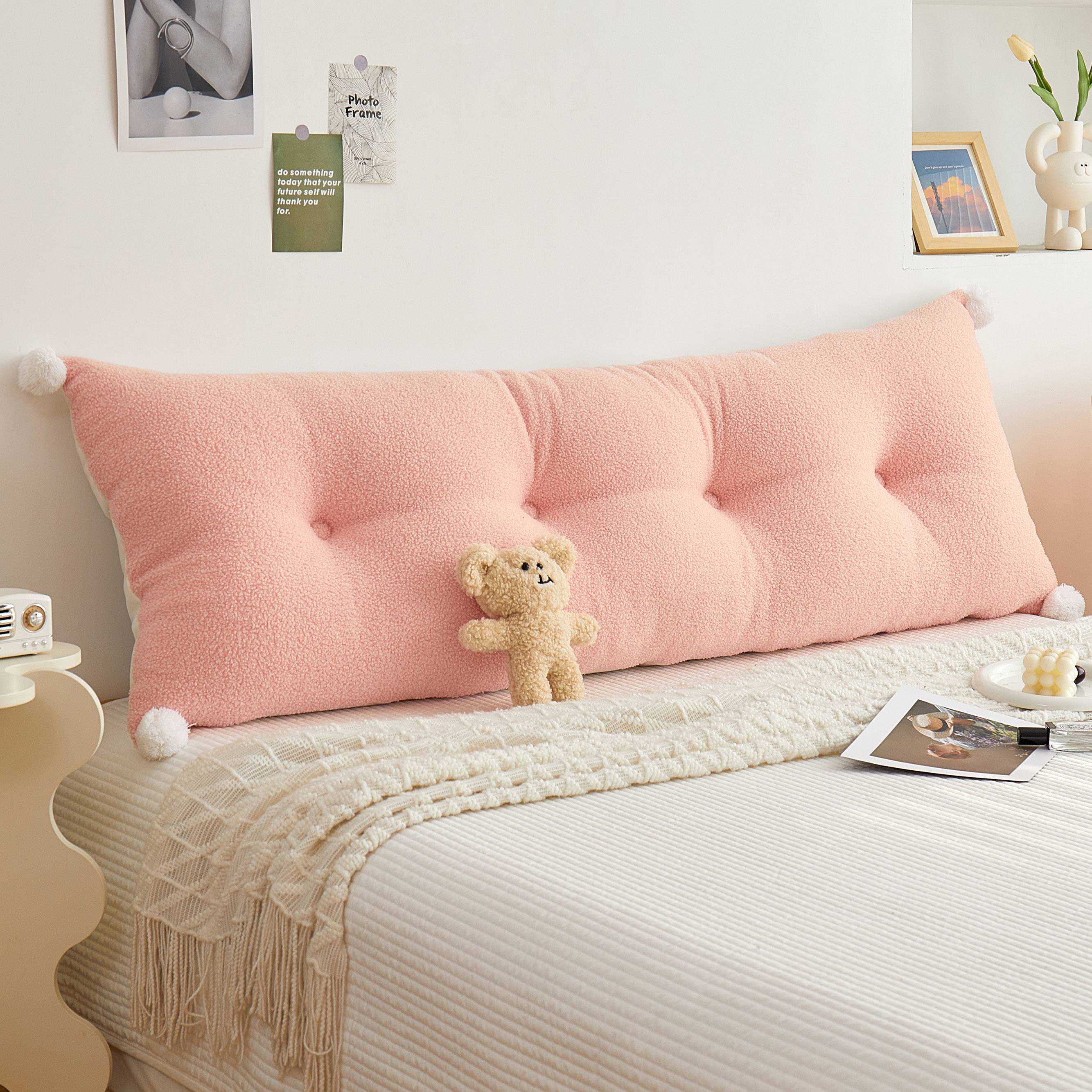 毛绒靠垫软包靠枕床头榻榻米沙发双人可拆洗床上公主,淘宝优惠券,粉丝福利购,淘宝优惠卷