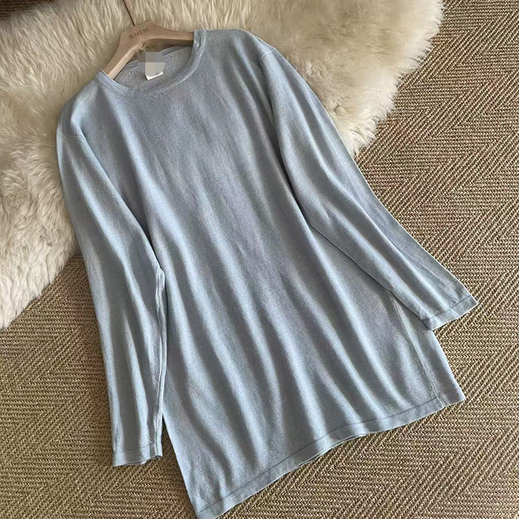 外贸慵懒风真丝毛衣女设计感中长款套头针织衫秋冬羊毛连衣裙穿搭,淘宝优惠券,粉丝福利购,淘宝优惠卷