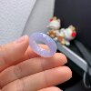 16 circle Burmese natural jade A goods ice species violet square ring ring A401#
