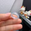 13 circle Burmese natural jade A goods ice species white ice ring A701#