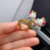 12-circle Burmese natural jade A goods ice full red jade ring A62#