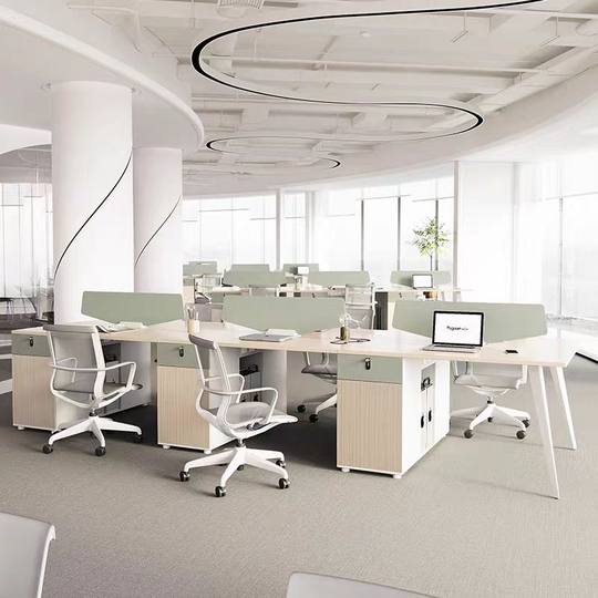 现代简约职员办公桌办公室工位办公家具员工电脑桌椅组合