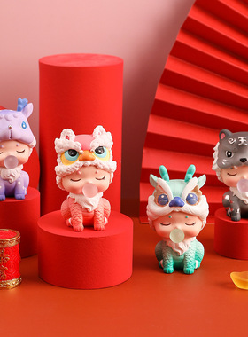 瑞兽吉祥物盲盒树脂指定款隐藏款