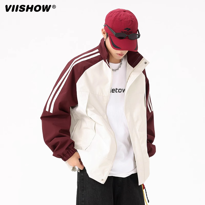 VIISHOW运动夹克男女春2024秋季新品潮牌宽松休闲冲锋夹克外套,淘宝优惠券,粉丝福利购,淘宝优惠卷