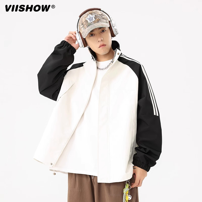 VIISHOW运动夹克男女春2024秋季新品潮牌宽松休闲冲锋夹克外套,淘宝优惠券,粉丝福利购,淘宝优惠卷