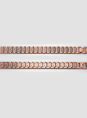 男式铜手链，纯铜磁铁十字架手环，复古简约时尚珠宝饰品礼物