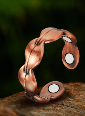 纯红铜开口戒指女复古百搭简约个性铜指环男情侣饰品