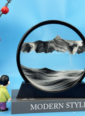流沙画摆件客厅摆件创意3d立体沙漏画动景家居礼物装饰品沙漏摆件