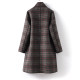 Woolen jacket for women mid-length houndstooth style coat