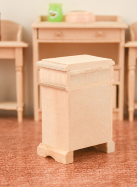 微缩木质床头柜摆件家具模型