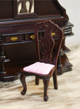 袖珍欧式风梳妆台椅子家具模型