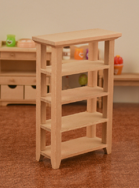 实木迷你家具微缩书柜子娃娃屋
