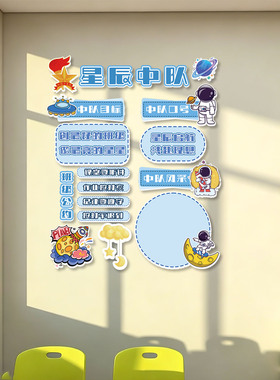 中队角班级公约读书安全阅读卫生少先队先锋口号黑板报开学kt板