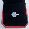 Myanmar Laokeng ice violet jade cabochon ring