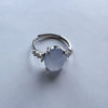 Myanmar Laokeng ice violet jade cabochon ring