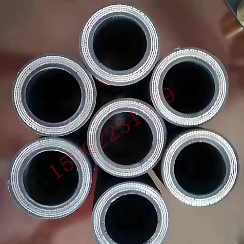 高压油管总成液压软管胶管钢丝编织橡胶管内螺纹连接高压胶管 - 图1