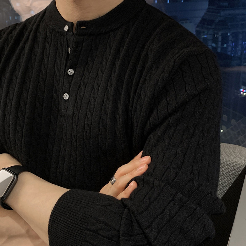 碧舍秋冬新款男士套头毛衣小众设计高级百搭针织毛衫保暖韩系外套,淘宝优惠券,粉丝福利购,淘宝优惠卷