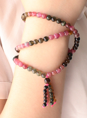 玉缘轩天然巴西多圈女碧玺手链