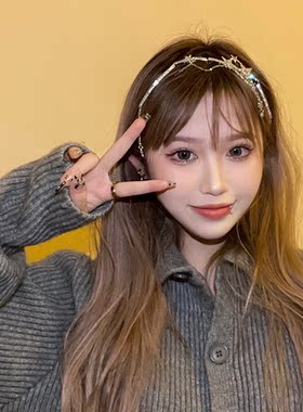 仙女繁星锆石项圈两用发箍锁骨链