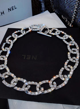 夸张满钻韩国短款脖子饰品颈带