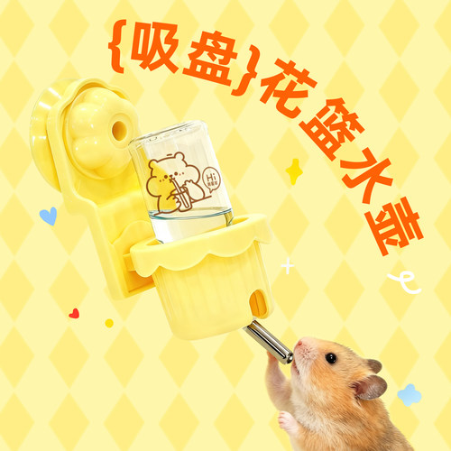刺星球多色大吸盘花盆水壶仓鼠荷兰猪蜜袋鼯鹦鹉喝水器饮水器 - 图0