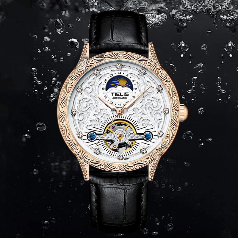 铁利时/TIELIS机械自动手表航海家尊荣版皮表带腕表18064-001 - 图0